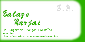 balazs marjai business card